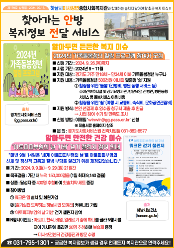 제179호 찾아가는 안방 복지정보 전달서비스 이미지