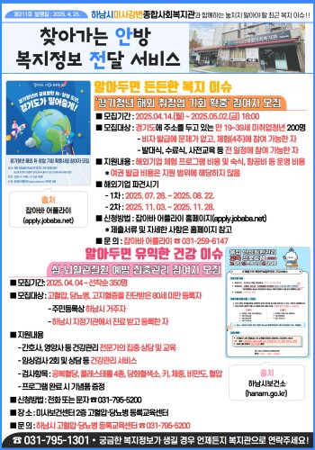 제211호 찾아가는 안방 복지정보 전달서비스 이미지