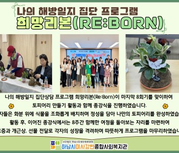 나의 해방일지 집단상담 프로그램 희망리본(Re:Born) 8회기 진행 이미지